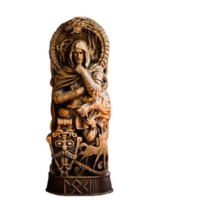 Sculpture en résine <span class=keywords><strong>du</strong></span> <span class=keywords><strong>dieu</strong></span> <span class=keywords><strong>viking</strong></span> nordique Odin Freya, figurine peinte à la main, décoration de la maison, ornement de salon - Product Image 1