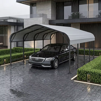 Cocheras Modernas de Estructura de Acero al por Mayor, Soluciones de Almacenamiento para Exteriores, Kits de Construcción Metálica de Grado Industrial, Duraderos e Impermeables