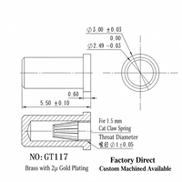 Connecteurs à ressort pour cartes de circuits imprimés (PCB) sur mesure, fabriqués directement en usine, pour capteurs, oscillateurs à quartz, avec contacts en cuivre plaqué or