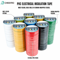 Ruban isolant PVC autocollant simple face, étanche, taille personnalisée, résistant aux hautes tensions 0-600V et à la chaleur (80°C)