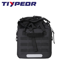 Tas Bagasi Motor TIYPEOR 38L PVC Tahan Air, Model Gulung, untuk Jok Belakang, Perjalanan Touring Motor dengan Strip Reflektif - Product Image 5
