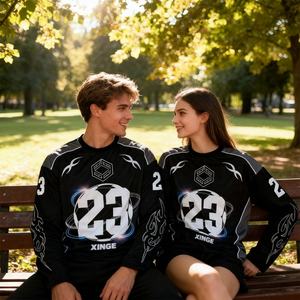 เสื้อเจอร์ซีย์กีฬาอเมริกันสไตล์สตรีทแวร์ปี 2026 แขนยาว พิมพ์ลายกราฟิกแบบ DTG ออกแบบเองได้ เสื้อสเวตเชิ้ตลำลองสำหรับทุกเพศ - Product Image 3