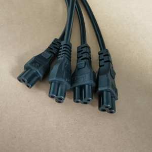 Cable de Alimentación Industrial de Cobre y PVC Negro de 30 cm con <span class=keywords><strong>Enchufe</strong></span> <span class=keywords><strong>Schuko</strong></span> Europeo a IEC320 C15, 3*0.75mm, 220V, 3 Núcleos, para Computadora, Personalizado - Product Image 5