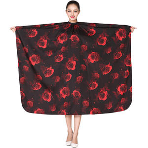 Cape de coiffure florale 160*140mm pour adultes, motif rose, pour salon de coiffure et barbier - Product Image 2