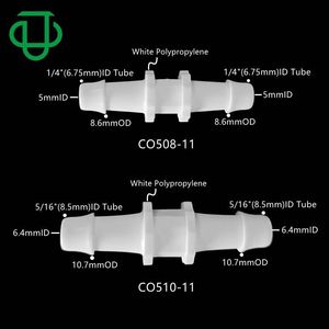 Conectores de Plástico Blanco con Púas de 1.6-4.0 mm para Tuberías de PU y Nylon, Uso Industrial - Product Image 4
