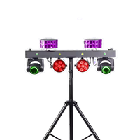 Éclairage de scène professionnel portable pour DJ, équipement de discothèque, bar, éclairage LED RGBW 4 en 1 avec support
