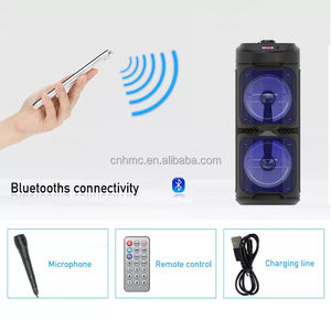 ZQS6209 Dual 6,5 pulgadas Super Bass Square Dancing Party Dj 25W RGB Micrófono portátil Altavoz de caja grande - Product Image 4