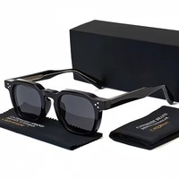 Lunettes de Soleil Rondes Vintage d'Épaisseur Italienne pour Hommes et Femmes, Fabrication en Gros, Branches CP, Rétro, Logo Personnalisé, Bonne Qualité