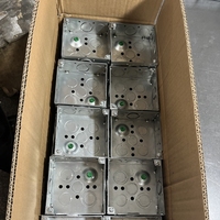 Boîtiers électriques métalliques en acier galvanisé 4x4, carrés de 4 pouces, profondeur de 2-1/8 pouces, soudés, pour 10,5 pouces, six boîtiers pour instruments électroniques