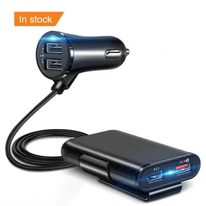 인기있는 제품 2023 빠른 충전 3.0 USB 자동차 충전기 연장 코드 케이블 자동차 USB 충전기 승용차 후면 충전기