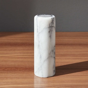 Moulin à <span class=keywords><strong>sel</strong></span> et poivre en <span class=keywords><strong>pierre</strong></span> naturelle moderne avec acier inoxydable pour la cuisine, le barbecue et le marbre. - Product Image 3