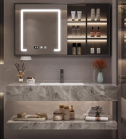 Lavabo de salle de bain de luxe de style américain de qualité supérieure, en pierre de roche, en porcelaine, en granit, pour salle de bain, lavabo pour se laver les mains