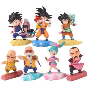 Ensemble de figurines d'anime Dragon Ball, 7 pièces, Son <span class=keywords><strong>Goku</strong></span>, Goten, Gohan, Kuririn, Bulma, Maître Roshi, <span class=keywords><strong>Chichi</strong></span>, Tao Pai Pai, modèle de jouet, 8 à 10 cm - Product Image 1