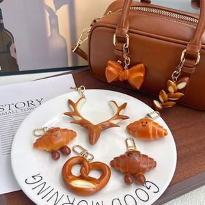 2025 Popular Pretzel Bagel Charm Pendant Car Ornament <b>Backpack</b> Hanging Accessories Women Bag Handbag Keychain Decoration - Product Image 2
