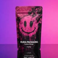 Sachet Mylar Anti-odeur 3.5g Personnalisé Stand Up Zip Sachet pour Edibles Gummy Candy Herb Wholesale