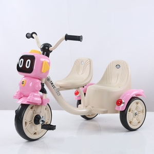 Tricycle musical lumineux pour deux enfants, 3 roues, cadre en acier, vélo pour bébé de 2 ans, double siège - Product Image 2