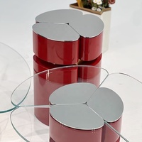 Ensemble de salon moderne et luxueux Table basse design Table basse minimaliste en verre