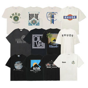 <span class=keywords><strong>T</strong></span>-<span class=keywords><strong>shirt</strong></span> graphique vintage <span class=keywords><strong>RHUDE</strong></span> pour hommes et femmes, 100 % coton, coupe ample à manches courtes, imprimé rétro Yacht de course, décontracté - Product Image 1
