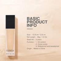 Fond de teint liquide pour marques de beauté, végan, sans cruauté, maquillage bio, OEM, étiquette privée, logo personnalisé, pigment, fond de teint liquide