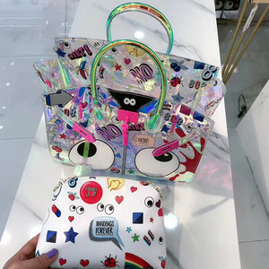 <strong>Big</strong> Size 1831 Jelly Holographic Colorful Concert Transparent Handbag <strong>Women</strong> Eye Theme Cute Tote Burkin <strong>Bag</strong> <strong>for</strong> <strong>Women</strong> - Product Image 2