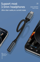 Câble USB C en alliage d'aluminium tressé en nylon, adaptateur audio numérique IC USB C vers 3,5 mm pour écouteurs, convertisseur de câble pour écouteurs