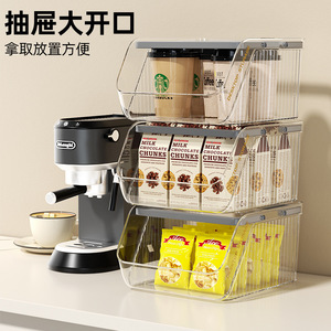 Desktop Storage Box Stackable Rectangle Large Capacity For Snacks Cosmetics Stationery Organizing Container - Product Image 3