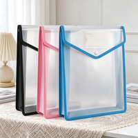 Porte-documents extensible en plastique imperméable Canhao A4, épais, avec bouton-pression, poche pour étiquettes, grande capacité