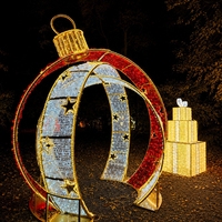 Lumières de décoration LED commerciales, lumières de Noël imperméables pour l'extérieur, lumières à motif en arche