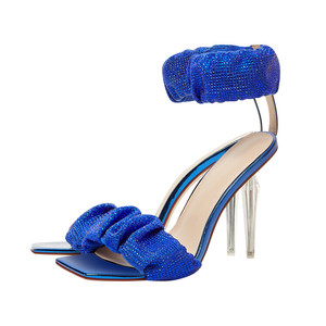 <span class=keywords><strong>Scarpe</strong></span> <span class=keywords><strong>da</strong></span> Sposa Eleganti e alla Moda, Tacchi Alti Argento Brillante per Donne e Ragazze - Product Image 5