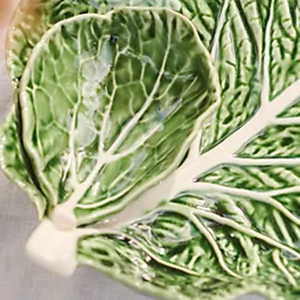 Assiette créative en céramique en forme <span class=keywords><strong>de</strong></span> <span class=keywords><strong>feuille</strong></span> <span class=keywords><strong>de</strong></span> <span class=keywords><strong>chou</strong></span>, assiette à salade verte, plat <span class=keywords><strong>de</strong></span> service, <span class=keywords><strong>vaisselle</strong></span> décorative pour restaurant, hôtel, maison - Product Image 5
