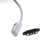 Cable Adaptador de Carga para Placa de Circuito Impreso Recta, Conector de Resorte de 2 Pines, Cable Magnético USB Tipo A Macho con Pines Pogo