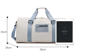 Sac de sport de grande capacité avec compartiment pour chaussures, sac de voyage imperméable pour hommes et femmes, bagage à bandoulière pour le sport et la remise en forme - Product Image 5