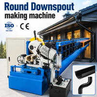 Machine de formage de tuyaux métalliques ronds entièrement automatique pour la production de gouttières, rouleaux en acier GCr15/aluminium pour les développeurs de bâtiments