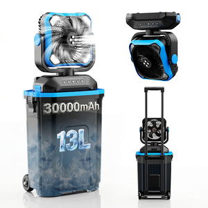 <span class=keywords><strong>Ventilateur</strong></span> rafraîchisseur d'air portable sur roulettes avec réservoir de brume haute capacité pour camping extérieur, batterie au lithium rechargeable et lumière LED – Offre Spéciale - Product Image 2
