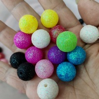 Perles rondes dorées personnalisées de 20 mm à trou droit pour la fabrication de bijoux, accessoires de stylo à perler, composants de bijoux faits à la main