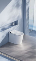 Inodoro Inteligente de Cerámica con Certificación Australian Watermark, Control Remoto, Forma Alargada, Drenaje en Forma de S, Asiento con Calefacción