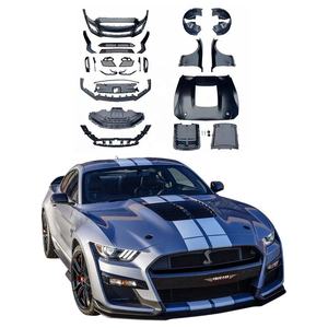 Kits de carrocería ancha estilo GT500 para Ford Mustang 2015-2023, parachoques delantero, guardabarros y capó - Product Image 1