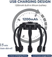 Automatique 8 Têtes Doigt Vibrant Poulpe Cuir Chevelu Tête Masseur Rechargeable Smart Vibration Tête D'araignée Outil De Massage