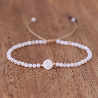 Lettres Initiales Personnalisées A à Z Charme Coquillage Blanc Pierre Naturelle Turquoise Perles Dainty Bracelet Femmes Bijoux Dropshipping
