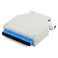 Boîtier métallique pour PLC, séparateur sur rail DIN, métal, 4, 6, 8, 12 cœurs, boîtier de terminaison fibre optique, port pigtail, panneau de brassage pré-câblé, simplexe, duplex