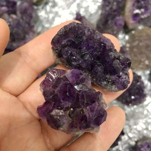 סיטונאי טבעי אורוגוואי אמטיסט קריסטל אשכול דקורטיבי קריסטל אמטיסט אשכול - Product Image 3