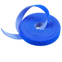 Taille et couleur personnalisées Ruban adhésif double face dos à dos en polyester auto-adhésif avec boucle à crochet Sangle d'attache-câble flexible à profil bas