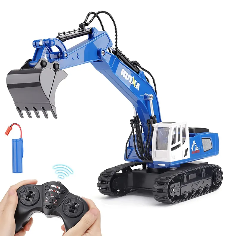 Excavator Toy Boys Excavators Metal Shovel Kids 1/18 Scale Vehicle Christmas Gifts Electric Excavator Toys Remote Control Rc