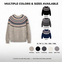 Pull en laine jacquard Fair Isle pour femme, série Noël, sans couture, une pièce, chaud et décontracté pour l'hiver, OEM ODM