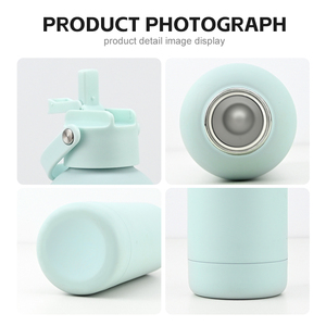 Портативная термобутылка из нержавеющей стали с резиновым покрытием, 500 мл (17 унций), OEM, подходит для подстаканника, спортивная фляга, подарок - Product Image 4