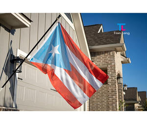 TianLang Livraison Rapide Soie Imprimé Drapeau Américain Logo Personnalisé USA Durable 100D Polyester Extérieur Volant Bannière Drapeaux Oeillets - Product Image 5