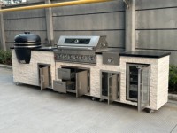 Cuisine Extérieure Moderne Premium : Solution Tout-en-Un, des Grills Compacts aux Ensembles Deluxe avec Barbecue à Gaz, Évier et Kamado