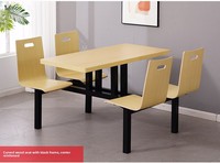 Ensemble table et chaises de salle à manger moderne en acier inoxydable pour 4 personnes, multifonctionnel pour l'école, l'hôtel, l'appartement, la restauration