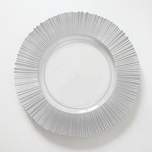 Peinture en aérosol transparente bords irréguliers avancés bordures uniques plateau de bol de fruits assiettes de chargeur décoratives pour banquet de fête - Product Image 5