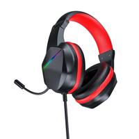 Casque de jeu RGB de niveau débutant, casque de jeu filaire supra-auriculaire pour PC